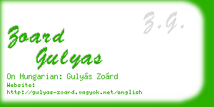 zoard gulyas business card